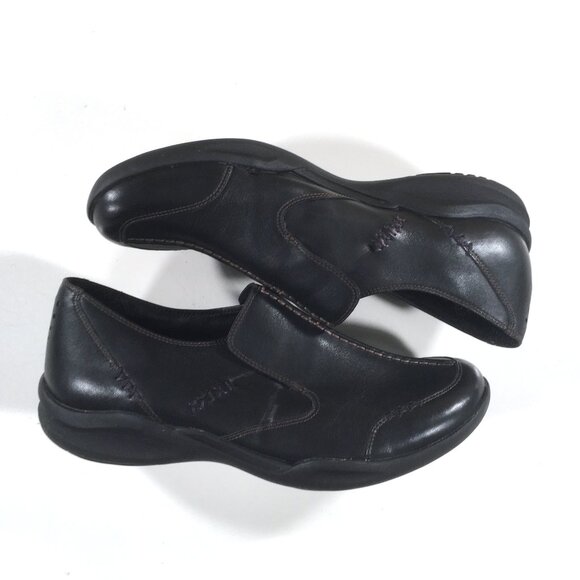 Clarks Wave Walk Slip On Shoes Womens Size 11 Black Leather - Picture 2 of 9